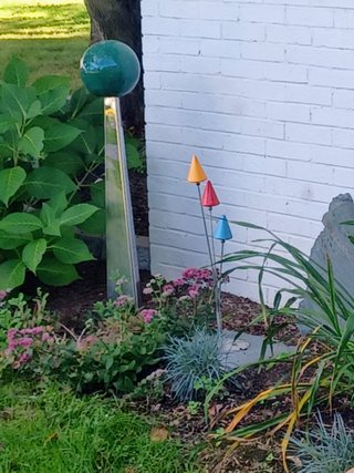 Garden Flowers & Chrome Stud